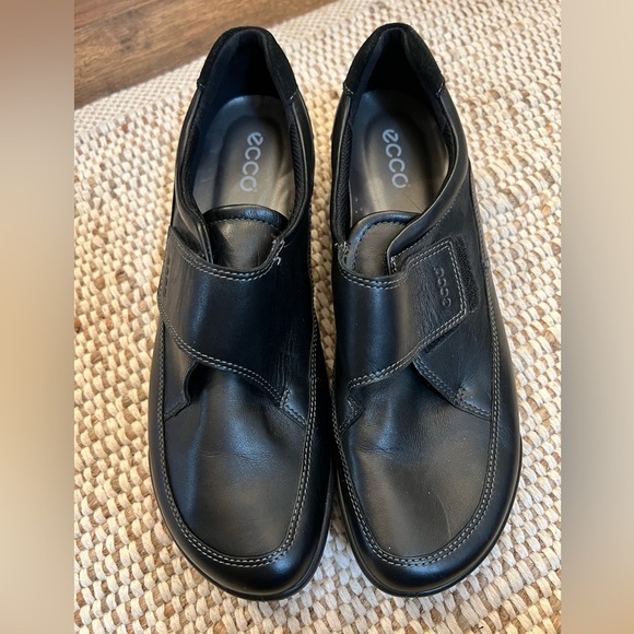 Ecco Flair Black Minimalist Leather Comfort Shoes Size 42 US Size 11 - Picture 1 of 12
